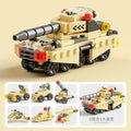6IN1 Building Blocks City Fire Car Police Truck Engineering Crane Tank Helicopter Bricks Set Toys for Children Kids