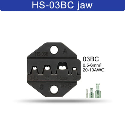 Crimping pliers jaw HS-03BC/40J/10WF/10A/103/2546B/35WF/05H/06WF2C for 230mm pliers plug spring and crimping cap terminals