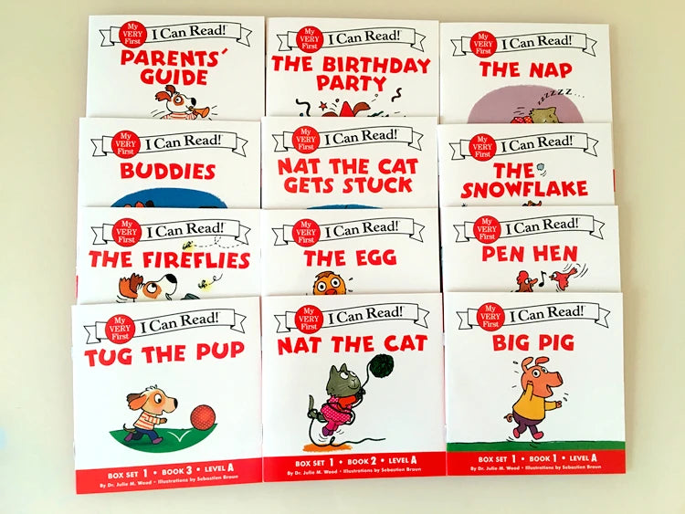 I Can Read Phonics 12 Books/Set My Very First Picture Books English Story Pocket Book for Children Kids Baby Montessori Reading