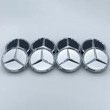 4Pcs/set 75MM/60MM Car Wheel Center Hub Cap Covers For Mercedes Benz  Black Badge Rim Cover Auto Style Decorate Accessories