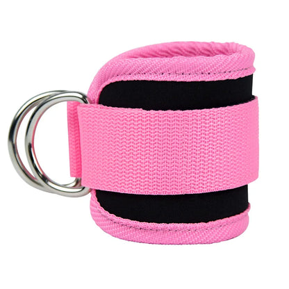 Gym Ankle Straps Double D-Ring Adjustable Neoprene Padded Cuffs Ankle Weight Leg Training Brace Support Sport Safety Abductors