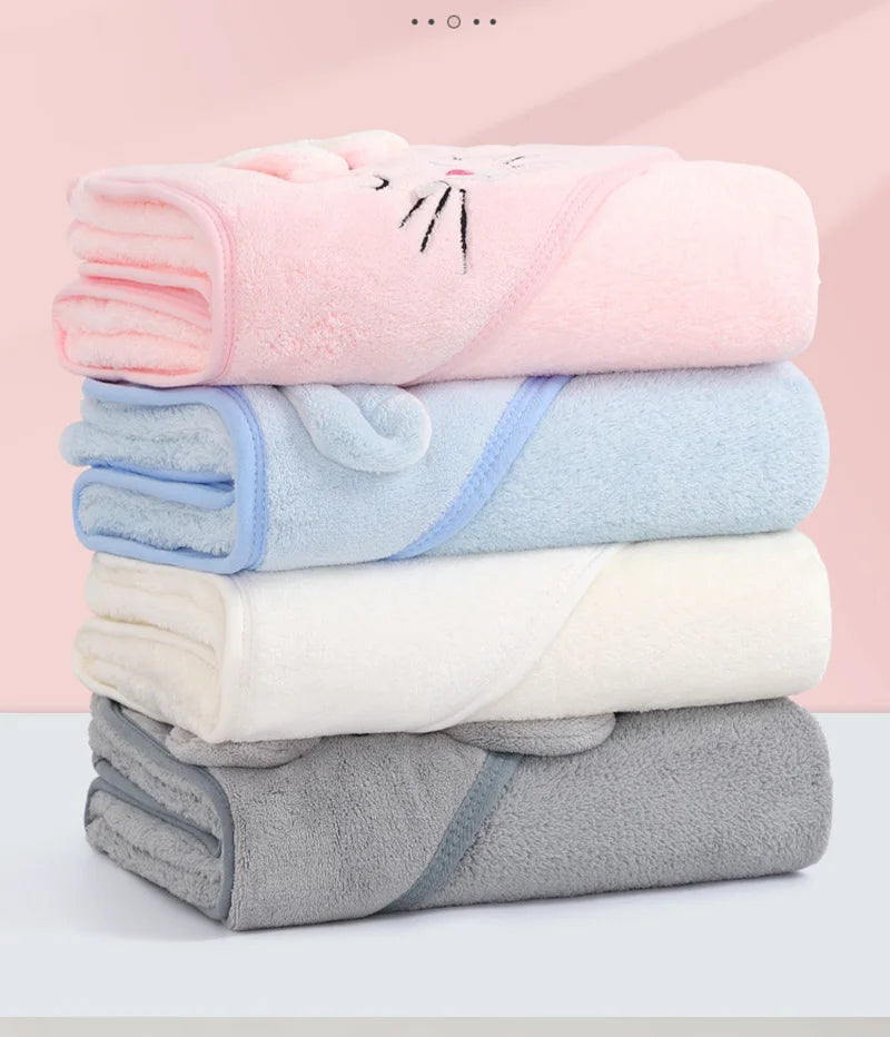 Toallas de baño con dibujos de animales para bebés, suaves y con capucha para recién nacidos, bata de baño para niños pequeños, cálida manta para dormir para niños y niñas.