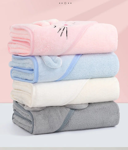 Toallas de baño con dibujos de animales para bebés, suaves y con capucha para recién nacidos, bata de baño para niños pequeños, cálida manta para dormir para niños y niñas.