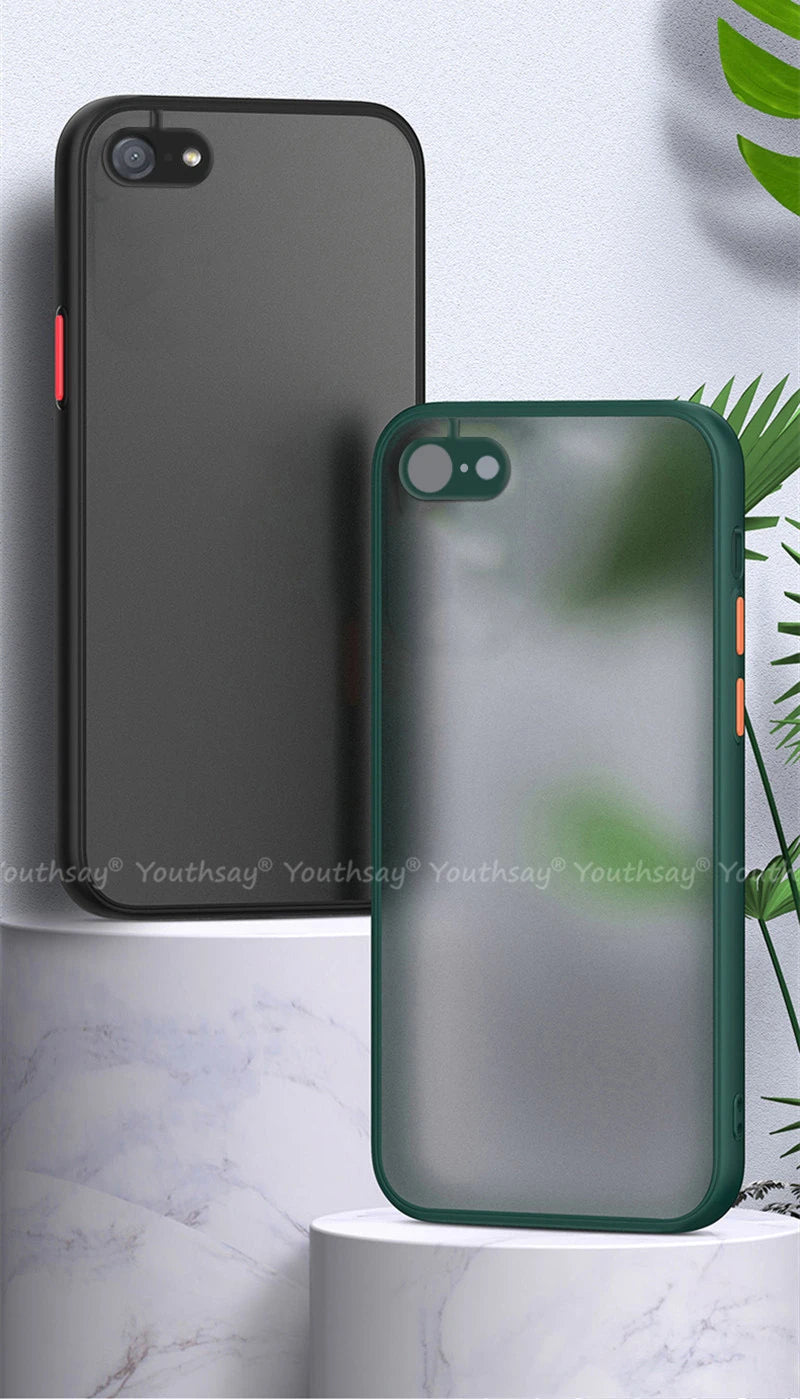 Funda para iPhone SE 2022, funda para iPhone SE 3, 2022, 2020, 8, 7 Plus, funda de silicona mate translúcida de goma para iPhone SE 2022.
