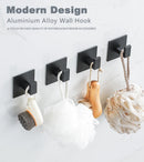 Black Self-Adhesive Wall Hooks For Hanging Keys Clothes Hanger Door 3M Robe Hook Coat Rack Towel Holder Bathroom Accessories