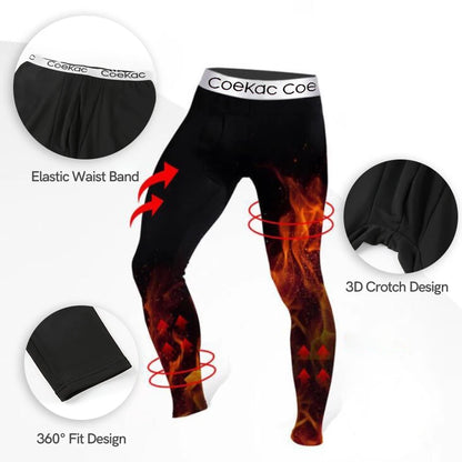 Thermal Underwear for Men Long Johns with Fleece Lined Sport Base layer in Cold Weather Winter