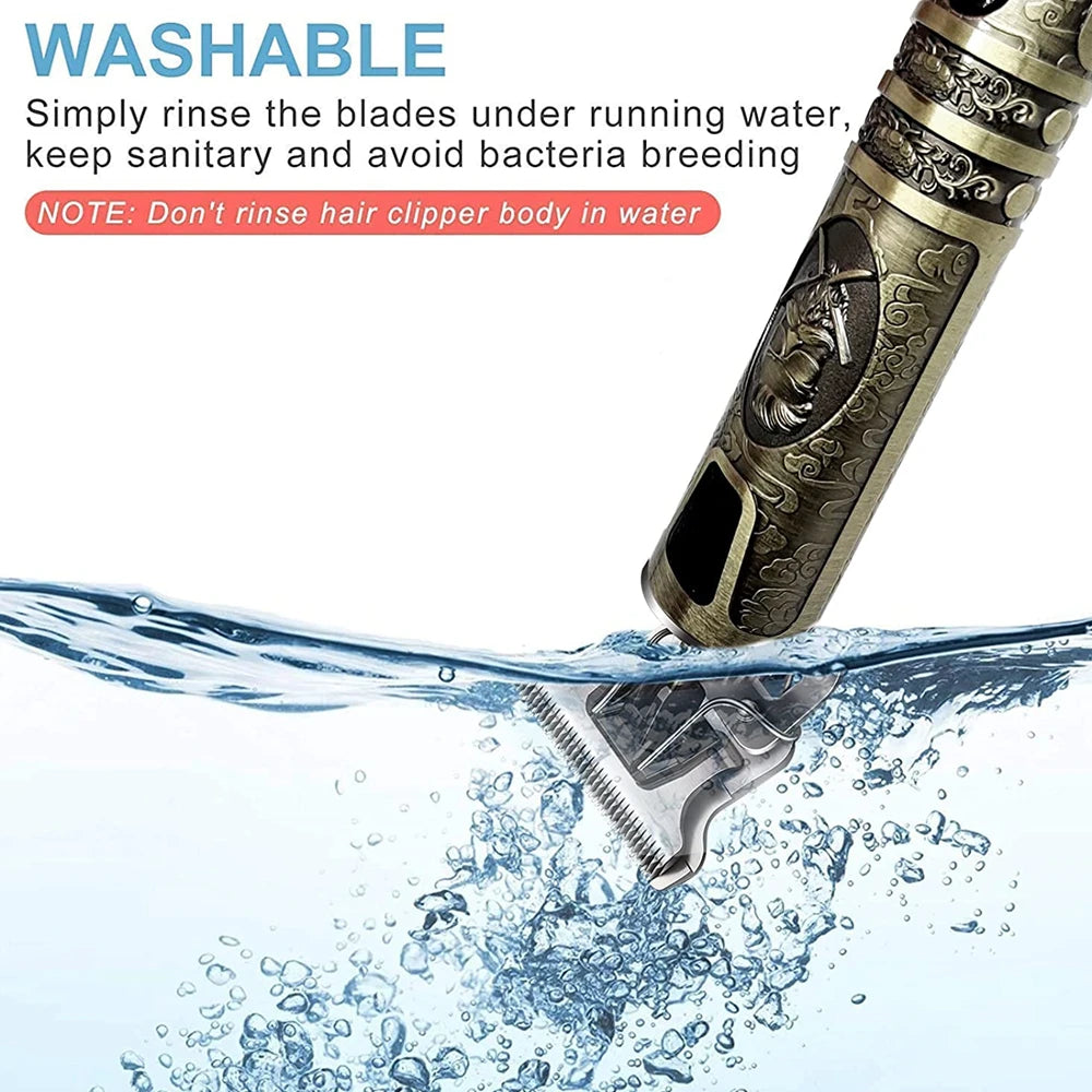 T9 LCD Electric Hair Trimmer Oil Shaving Head Electric Clipper Engraving Electric Clipper Hair Precision Trimmer for Men Care