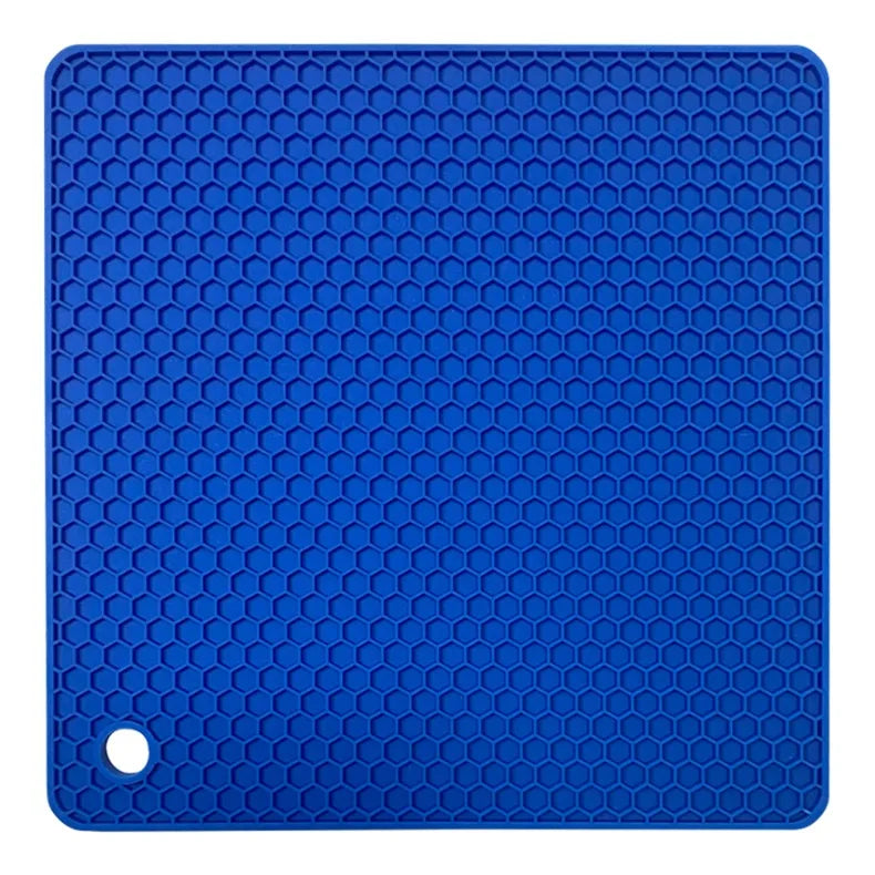 18cm Square Silicone Mat Heat Resistant Potholder Dining Table Placemat Non-slip Pot Holder Cup Coaster Kitchen Accessories