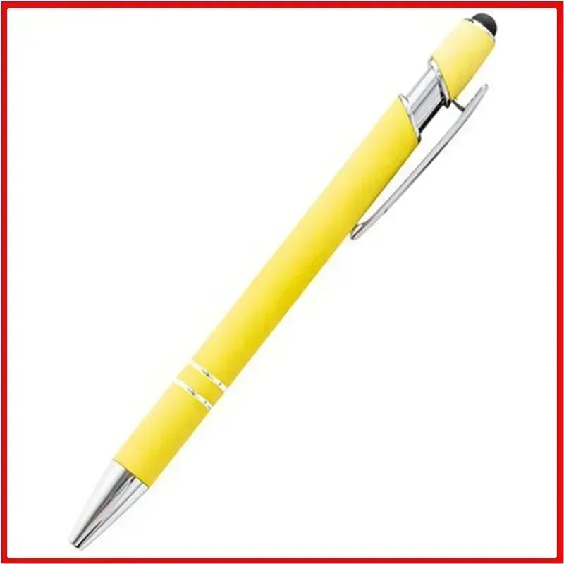 50pcs Light Metal Ballpoint Pen Touch Screen Pen Office School Advertising Pen Custom Logo Text Engraving Laser Engraving