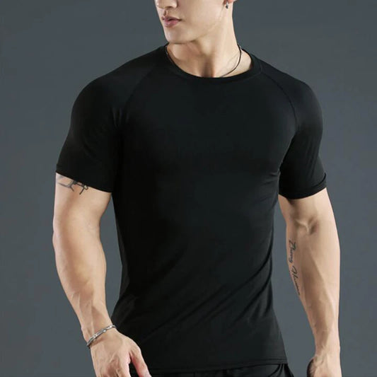 Men's Compression Running T-Shirt Fitness Tight Short Sleeve T-shirt Training Jogging Shirts Gym Sportswear Quick Dry Rashguard
