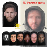 Nova Máscara de Rosto Inteiro Unissex Estilo Kanye/Drake, Impressa em 3D com Malha Elástica – Ideal para Cosplay, Festas e Simulações (Estilo Balaclava)