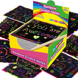 100 piezas de papel para raspar en caja con papel para raspar colorido pintado a mano, el más vendido de Amazon