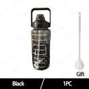 2025 Spring/Summer 2L Large Capacity Outdoor Plastic Bouncing Straw Sports Water Bottle Leak-proof Portable Refill Cups