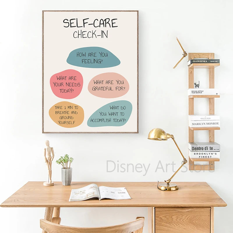 INSIDE OUT Mental Health Poster Kids Feelings Emotions Art Print Canvas Painting School Counselor Office Decor Psychologist Gift