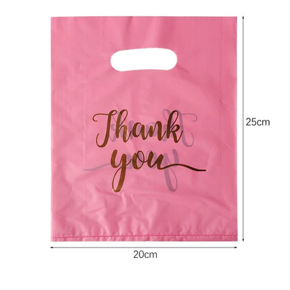 Obrigado Sacos De Presente De Plástico, Casamento, Aniversário, Convidado, Envoltório De Presente, Pequena Empresa, Doces, Pastry Store Packaging, 100 Pcs, 50 Pcs, 10Pcs