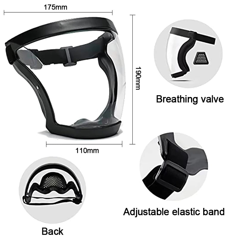 Máscara de proteção facial óculos de segurança anti-nevoeiro à prova de poeira multifuncional máscara de proteção de trabalho para soldagem carpintaria spray de colheita