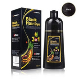 Shampoo de Coloração Instantânea Meidu 3 em 1 – Cor Preto Natural para Homens e Mulheres – Tinta de Cabelo à Base de Ervas (Opções: Castanho, Roxo)