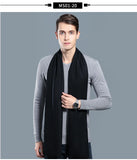 Designer Brand Plaid Men's Cashmere Scarf Winter Warm Scarves Shawls Casual Business Long Wraps Pashmina Christmas Gift for Man