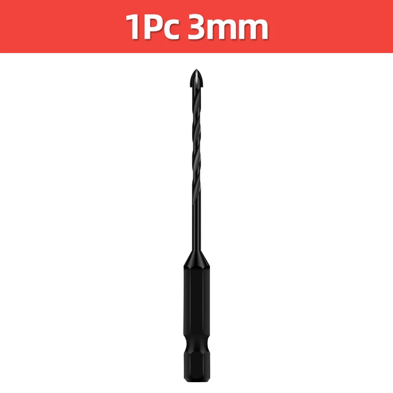 Cross Hex Drill Bit Set For Concrete Porcelain Tile Glass Metal Professional Multifunction Drill Bits Kit Tools Carbide Drills