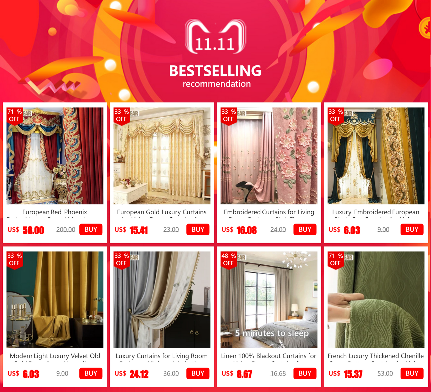 French Chenille Cream White Velvet Curtain Modern Simple Blackout Curtains for Living Dining room Bedroom Tulle Customization