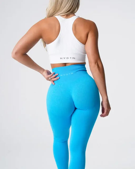 Nvgtn salpicado sem costura elastano leggings mulheres calças de treino macio roupas de fitness calças de yoga cintura alta ginásio wear