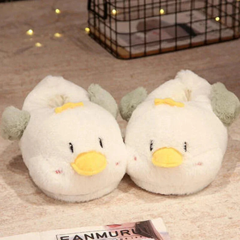 Comemore 2023 White Warm Adult Lady Plush Head Indoor Floor Women Fun Slipper Rabbit Cute New Home Slippers Cartoon Bee Design