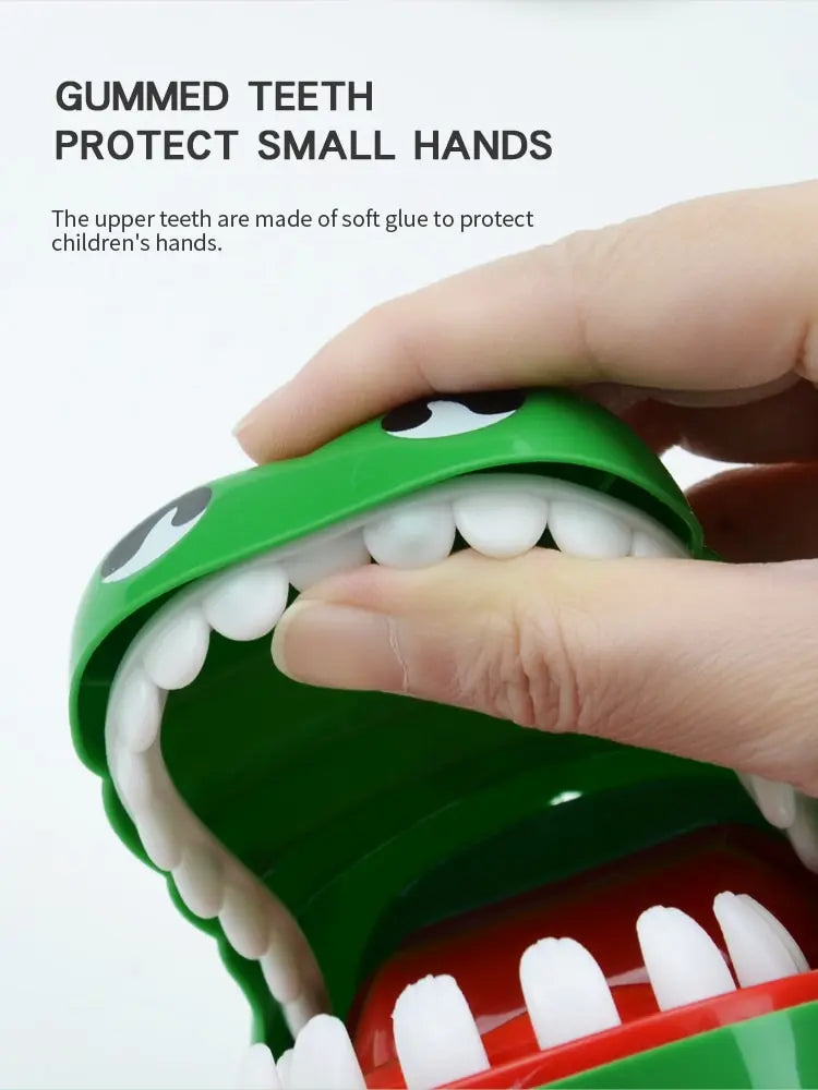 Juguetes de dientes de cocodrilo para niños. Juegos de dentista con mordeduras de cocodrilo. Divertido juego de bromas de la suerte para fiestas y niños.