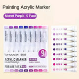 9/144 Colors Acrylic Paint Art Marker Pen DIY Painting Drawing for Card Ceramic Stone Mug Glass Fabric Clothes Art Supplies