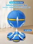 1 pelota de disco volador para exteriores, juguete para padres e hijos, deformación mágica para pies, presión para pies, pelota de ventilación de descompresión. 