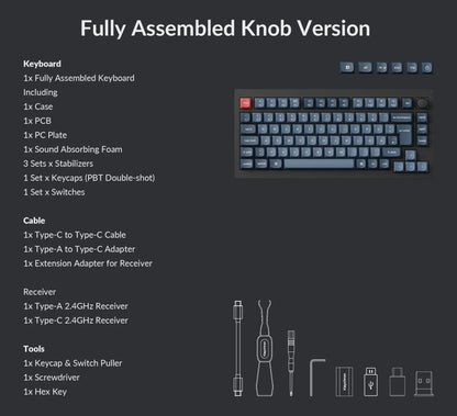 Keychron V1 Max ISO Layout Collection QMK Wireless Custom Mechanical Keyboard 2.4 GHz & Bluetooth RGB Backlit Hot-Swappable