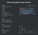 Keychron V1 Max ISO Layout Collection QMK Wireless Custom Mechanical Keyboard 2.4 GHz & Bluetooth RGB Backlit Hot-Swappable