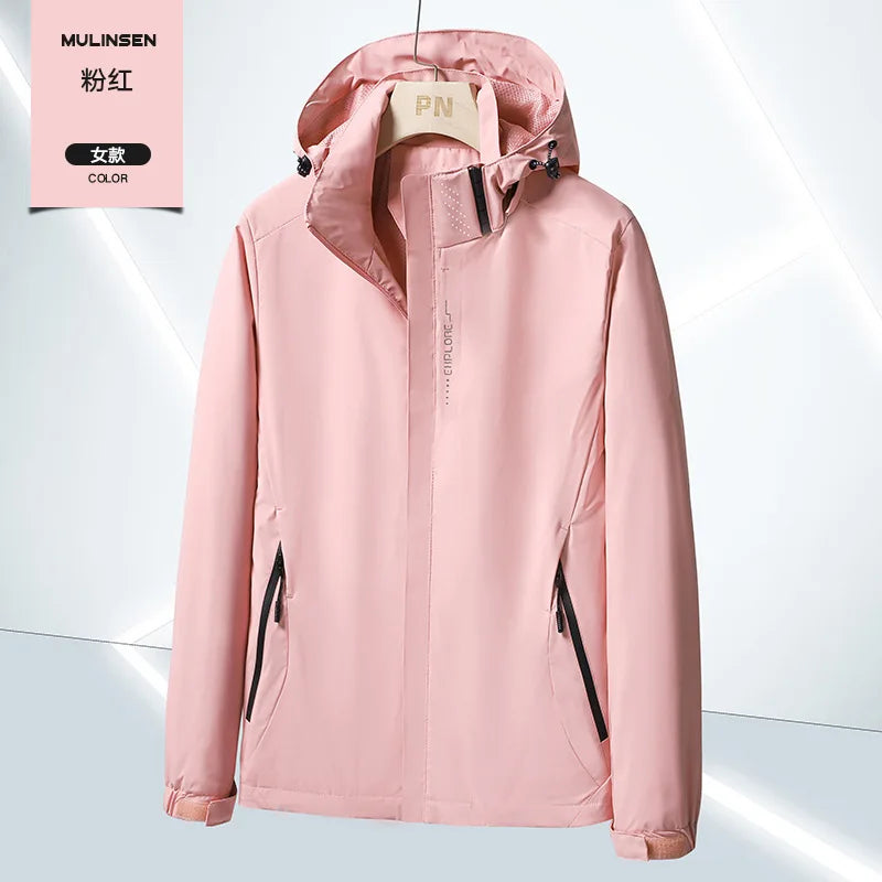 Men's Lightweight Waterproof Rain Jacket, Hooded Shell Outdoor Raincoat Hiking Windbreaker Jacket Coat