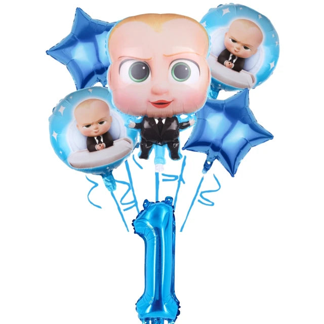 Decoração de festa de aniversário do tema dos desenhos animados, Talheres descartáveis, Balão para meninos e meninas, Baby Shower, Presente para crianças