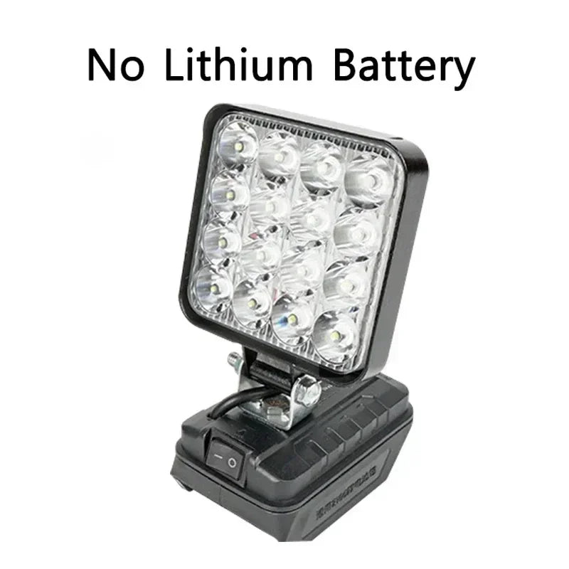 Luz LED para batería Makita de 4 pulgadas, foco portátil inalámbrico para trabajo al aire libre, pesca, herramienta de emergencia de mano 