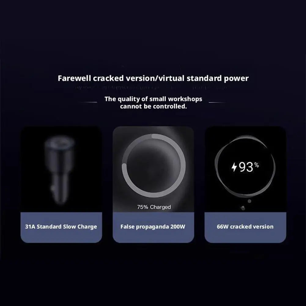 300W PD Car Charger 6 Ports Fast Charging QC3.0 USB C Car Phone Charger Type C Adapter Dual PD Super Fast with Digital Display
