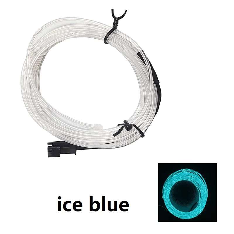 10/5/3/2/1M Glow EL Wire Neon Cable Christmas Dance Party DIY Costumes USB Switch Light Battery Voice control Lamp LED Mask Ball