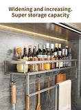 Aluminum Kitchen Shelf Wall Mounted Spice Organizer Rust and Moisture Resistant Bathroom Toiletries Storage Racks