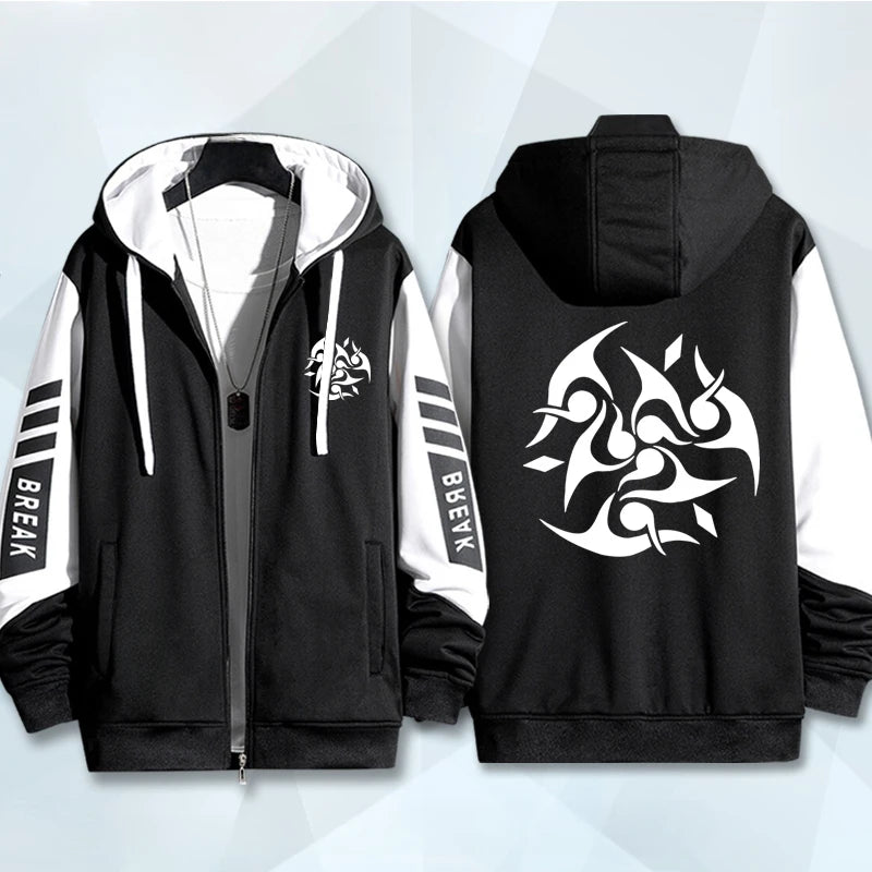 Sudadera con capucha y cremallera con estampado 3D de Game Honkai Star Rail para mujer y hombre, estilo hip hop, manga larga, estilo urbano
