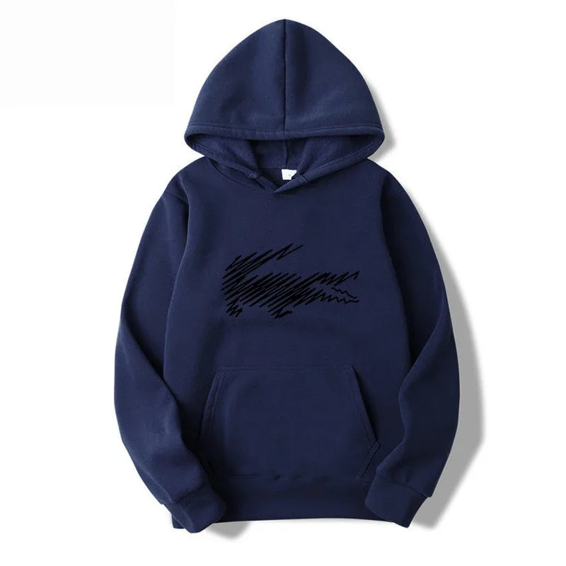 Men's and Women's Hoodie Sweatshirt Fashion Print Black Gray Pink Hooded Hip Hop Wool Hoodie Men's Brand Hoodie Street Clothing
