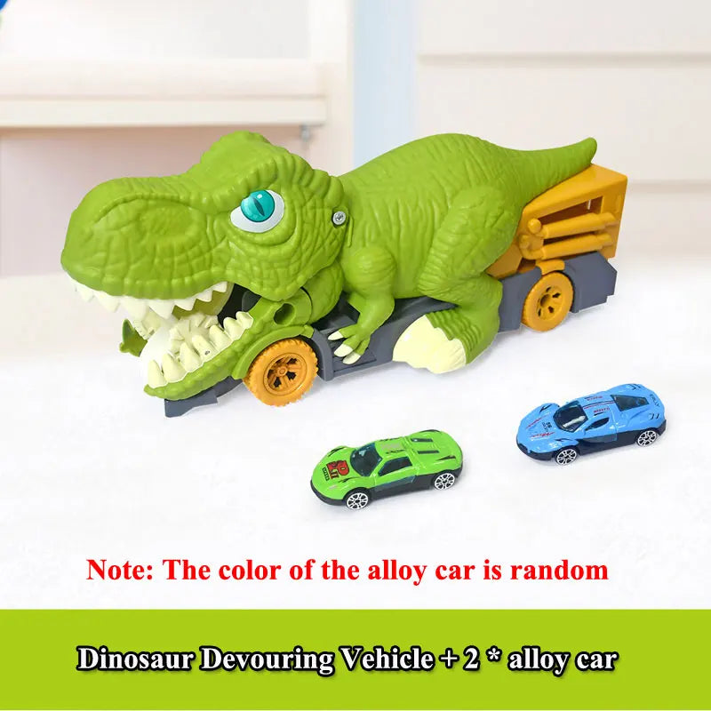New Dinosaur Toy Play Vehicle Game For Boy Car Carrier Truck Children Montessori Gift Kid Racing Track with Children Mini Car