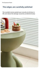 Mesa auxiliar de sofá de dibujos animados de lujo, ligera, creativa, de cabeza plana, pequeña, de plástico, para el hogar