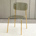 Modern Simple Household Transparent Dining Chair Backrest Single Person Leisure Net Red Table Plastic Chair Makeup Chairs  стул