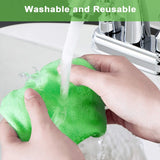 Windshield Cleaning Tool Windshield Cleaning Rod Automatic Window Cleaner,5 Reusable Cloth Pads for Automotive Interiors