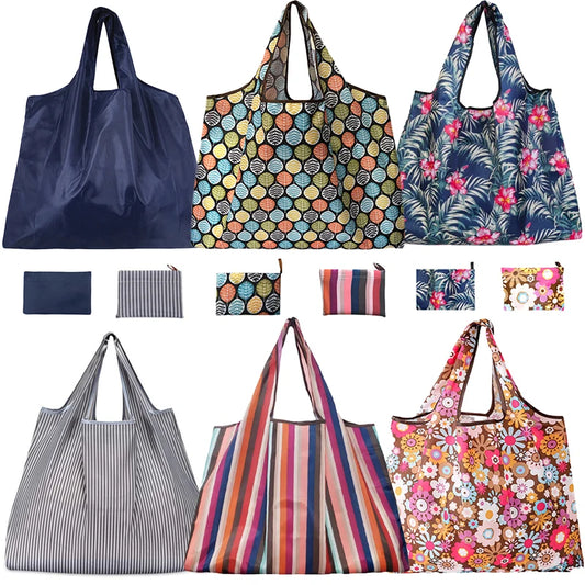 Folding Shopping Bag Large Capacity Environmental Protection Portable Handbag Supermarket Toy Storage Bags Travel Grocery Bag