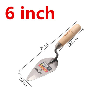 6/7 Inch Construction Tools Putty Knife Brick Trowel Laying Carbon Steel Blade Pointing Plaster Tool Carbon Steel 1Pc