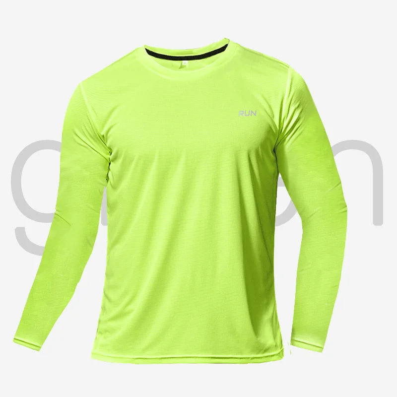 Camiseta transpirable de secado rápido, camisetas deportivas, ropa de entrenamiento, camiseta de manga larga para hombre, accesorios de gimnasio para correr de otoño, fitness para hombre.