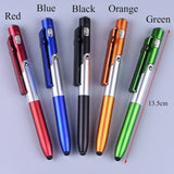 Newest 4-In-1 Multifunction Ballpoint Pen LED Light Fold Phone Holder Night Read Writing Pencil Office School Student Stationery
