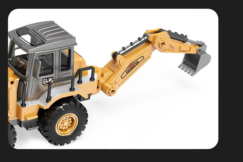 Juguetes para niños, tractor de aleación, excavadora, buldózer, grúa en miniatura, camión, modelo de vehículo agrícola de ingeniería fundido a presión, regalos para niños