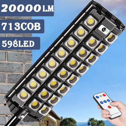 713COB Outdoor Powerful Solar Lights Lighting House Country Garden Wall Lamp Motion Sensor Waterproof 598 LED Solar Street Light