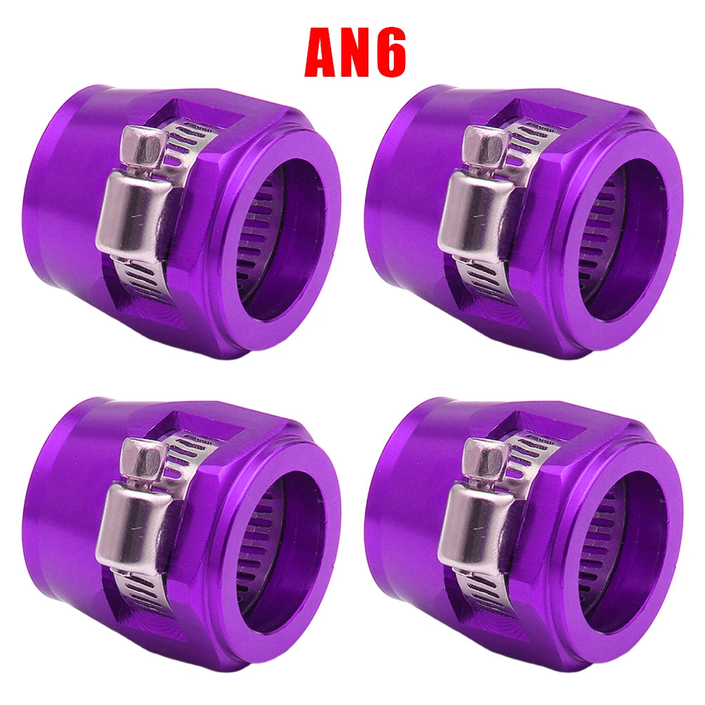 4pc an4 an6 an8 an10 an12 braçadeira de acabamento de mangueira de carro radiador modificado clipe de tubo de combustível fivela universal braçadeiras de mangueira finalizador de extremidade de óleo